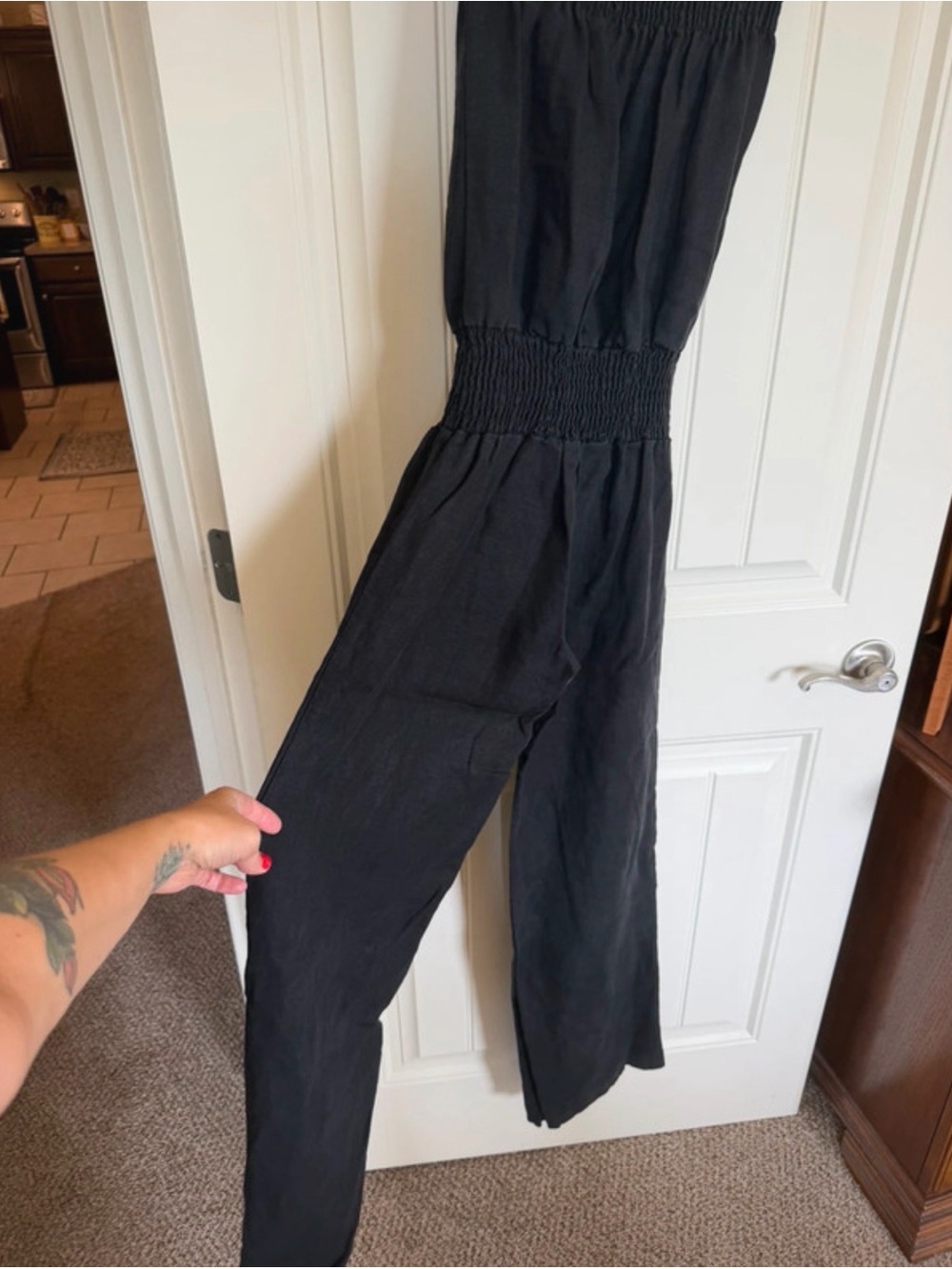 Young Fabulous and Broke Black Strapless Wide-Leg Jumpsuit - Picture 3 of 4